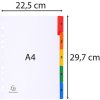Index numeriek bedrukt, wit karton 160g, 10 tabbladen - A4