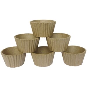 Zakje van 6 Cake Moulds Karton Bruin