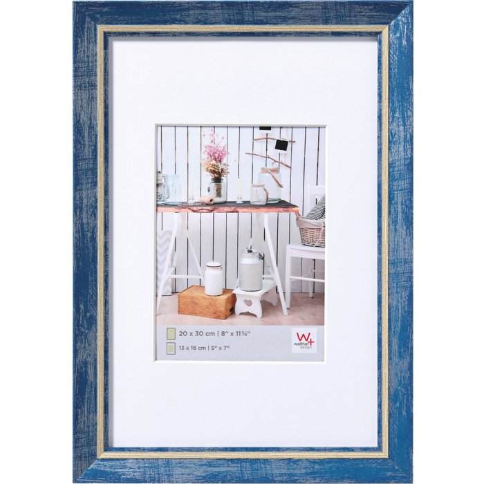 Chalet fotolijst 13x18 cm blauw