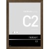 Aluminium lijst c2 structuur notelaar mat 13x18 cm