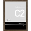 Aluminium lijst c2 structuur notelaar mat 15x20 cm
