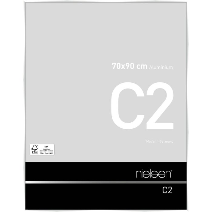 Aluminium lijst c2 wit glans 70x90 cm