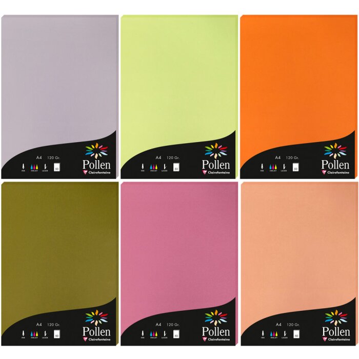 Pak 50 vellen papier Pollen, din a4, 120g