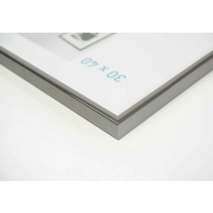 Aluminium lijst Klassiek contrast grijs 33x95 cm