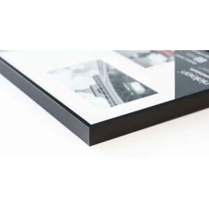 Aluminium lijst Gallery Junior zwart 4 fotos 13x18 cm
