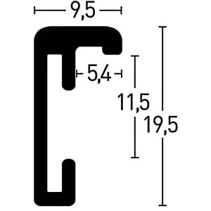 Nielsen Aluminium Fotolijst Classic-B1, 30x40 cm, mat zwart