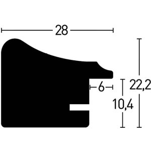 Houten lijst Derby 60x80 cm zilver