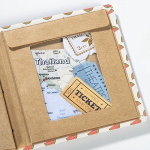 Boek album Fern, 18x13 cm, 20 bruine paginas