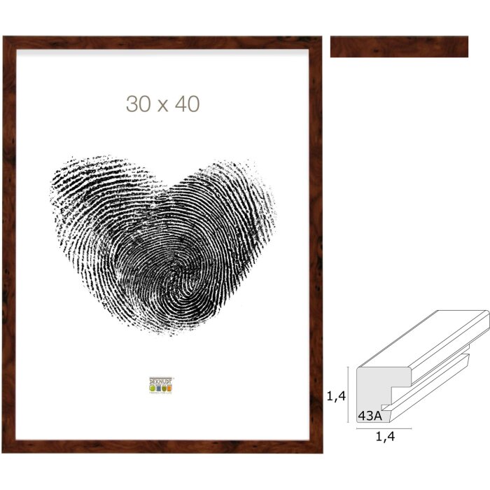 Deknudt S43AG2 Houten fotolijst van gezaagd hout 9x13 cm tot 30x40 cm