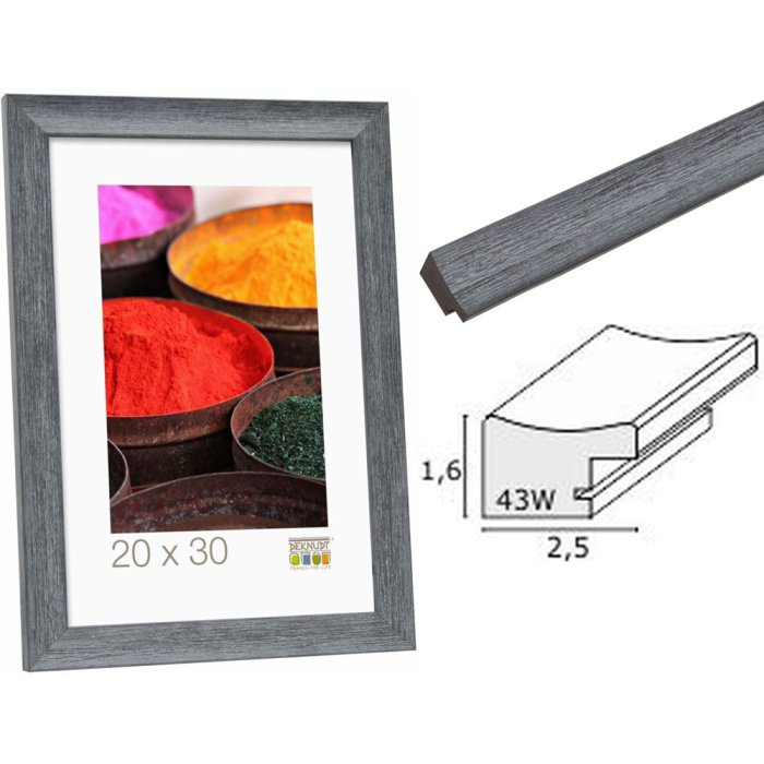 Fotolijst zwart plastic s43wf
