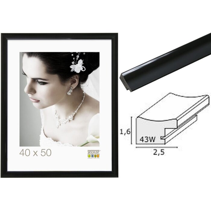 Fotolijst zwart plastic s43wk