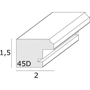 Fotolijst wit hout s45dk