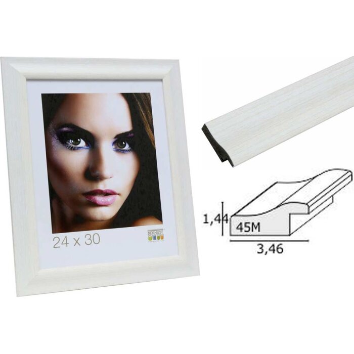 Fotolijst wit plastic s45mf1