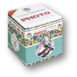Roterende fotokubus 15x15 cm wit