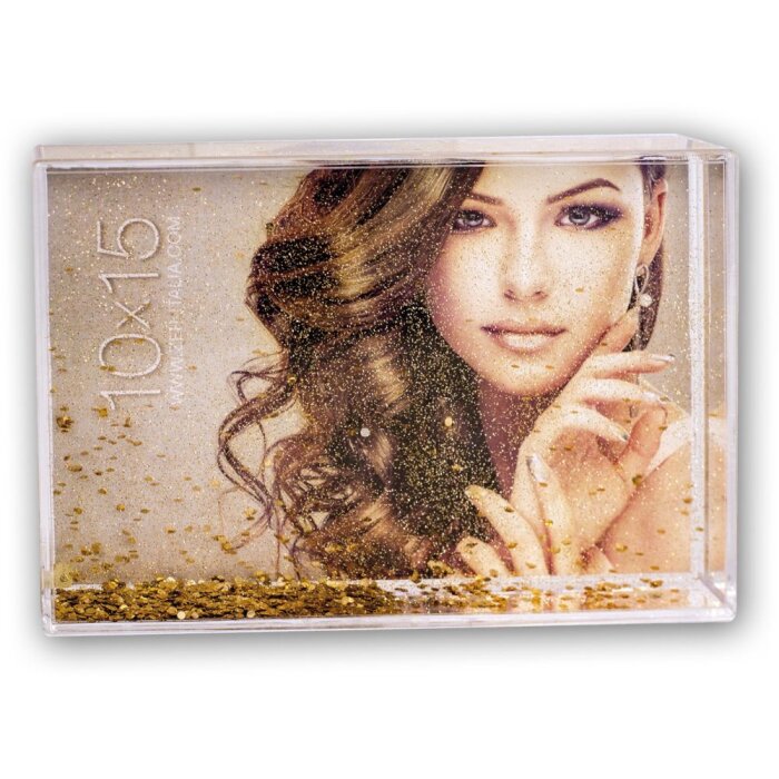 13x18 cm Schudde lijst goud
