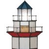 Lamp Tiffany Vuurtoren groot Clayre en Eef 5ll-1166 - 21x56 cm 2x e14 / max 25w rood