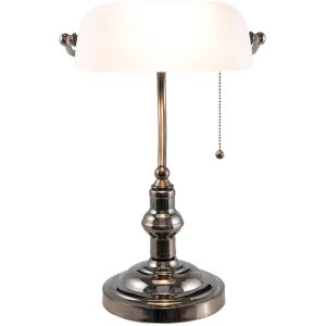 Bureaulamp Wit Clayre en Eef 5ll-5100w - 27x23x42 cm e27 - Max. 1x 60Watt wit