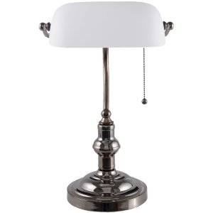 Bureaulamp Wit Clayre en Eef 5ll-5100w - 27x23x42 cm e27 - Max. 1x 60Watt wit