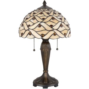 Tafellamp Tiffany Clayre en Eef 5ll-5181 - ø 30x50 cm / e27 / max.2x40 Watt multi
