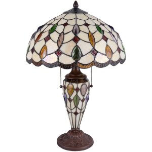 Tafellamp Tiffany Clayre & Eef 5LL-5182 - Ø 40x60 cm E27- Max.2x60 W - E14 - Max.1x15W multi