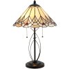 Tafellamp Tiffany Clayre en Eef 5ll-5186 - ø 40x60 cm - e27 - Max. 2x60 Watt multi