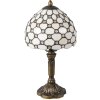 Tafellamp Tiffany Clayre en Eef 5ll-5879 - ø 20x38 cm E14-max. 40Watt naturel