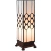 Tafellamp Tiffany Clayre en Eef 5ll-5888 - 12x12x36 cm e14 - max. 25 Watt wit