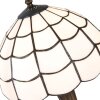 Tafellamp Tiffany Clayre en Eef 5ll-5936 - ø 25x43 cm - E27-max 1x40W wit