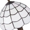 Tafellamp Tiffany Clayre en Eef 5ll-5936 - ø 25x43 cm - E27-max 1x40W wit