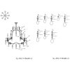 Kroonluchter Clayre en Eef 5ll-cr12 - 90-150 x ø 75 cm 8x E14-40w multi