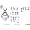 Kroonluchter Clayre en Eef 5ll-cr56 - 200-270 x ø170 cm 60xE14 transparant