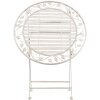 Tafel met 2 stoelen Clayre en Eef 5y0385 - ø 70x77 cm - 40x52x93 cm (2) distressed wit