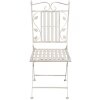 Tafel met 2 stoelen Clayre en Eef 5y0385 - ø 70x77 cm - 40x52x93 cm (2) distressed wit