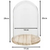 Glazen stolp Clayre en Eef 6gl2169 - ø 17x25 cm transparant