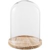 Glazen stolp Clayre en Eef 6gl2171 - ø 23x29 cm transparant