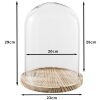 Glazen stolp Clayre en Eef 6gl2171 - ø 23x29 cm transparant