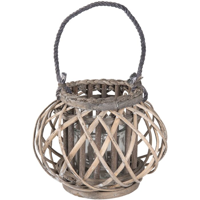 Theelichthouder Clayre en Eef 6ro0383s - ø 28x20 cm bruin - grijs