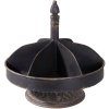Etagère Clayre en Eef 6y2645 - ø 30x30 cm distressed zwart