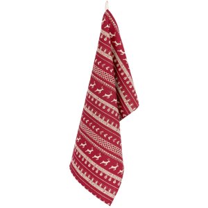 Keukenhanddoek Clayre en Eef noc42c-3 - 50x85 cm rood