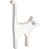 Decoratiefiguur kat, wit, hoogte 17 cm