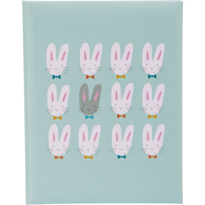 Baby dagboek Schattige konijntjes blauw