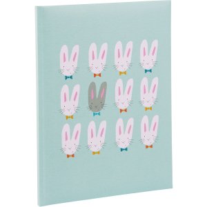 Baby dagboek Schattige konijntjes blauw