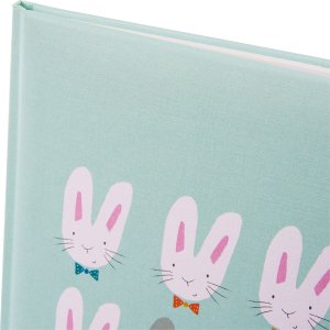 Baby dagboek Schattige konijntjes blauw