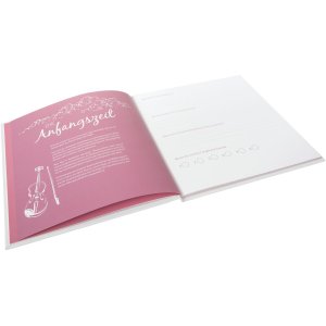 Goldbuch Bruidsagenda Zilveren Harten 23x25 cm 44 geïllustreerde paginas