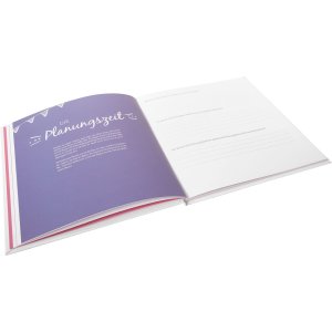 Goldbuch Bruidsagenda Zilveren Harten 23x25 cm 44 geïllustreerde paginas