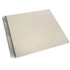 Spiraal Album Bella Vista zandgrijs 34x30 cm witte paginas