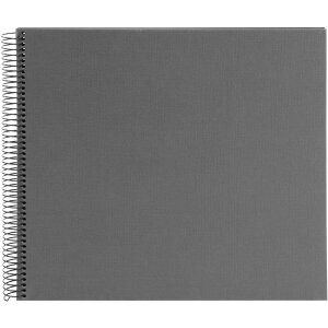 Spiraal Album Bella Vista grijs 35x30 cm zwarte paginas