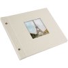 Schroefalbum Bella Vista zandgrijs 30x25 cm witte paginas