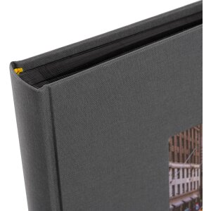 Fotoalbum Bella Vista grijs 30x31 cm zwarte paginas