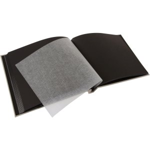 Schroefalbum Bella Vista zandgrijs 39x31 cm zwarte paginas